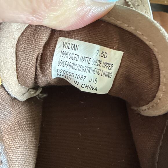 Polo Ralph Lauren Mens US 7.5 Vultan Wingtip Oiled Suede Sneakers Tan Preppy - Picture 10 of 12